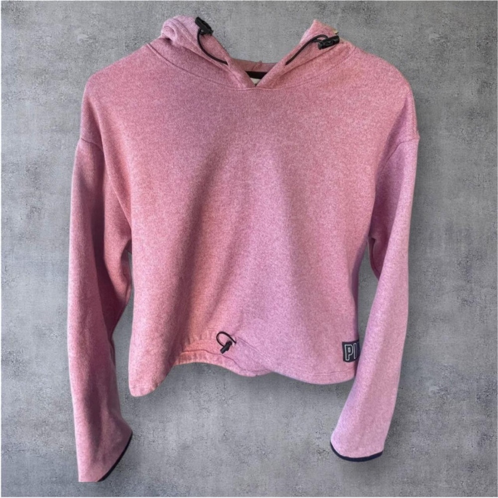 PINK Victoria's Secret Dusty Rose Cropped Athletic Hoodie